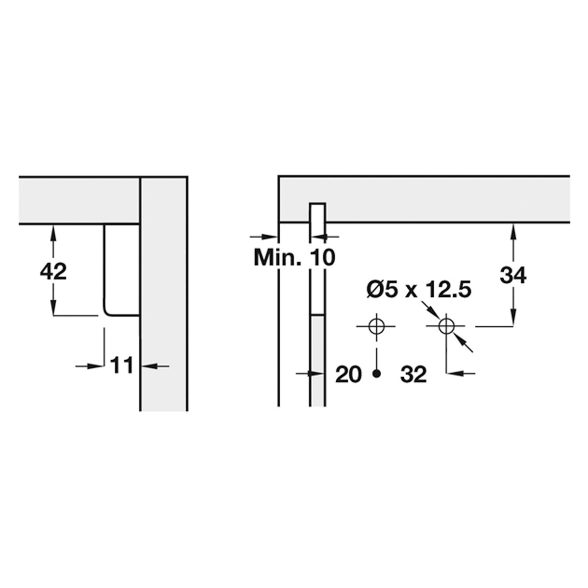 SCARPI-4 CABINET HANGER EUR LH ZP