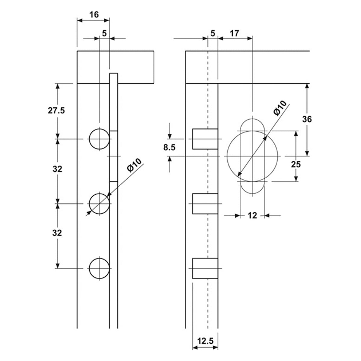 TRASER-8 CAB HANGER RH ST/ZP