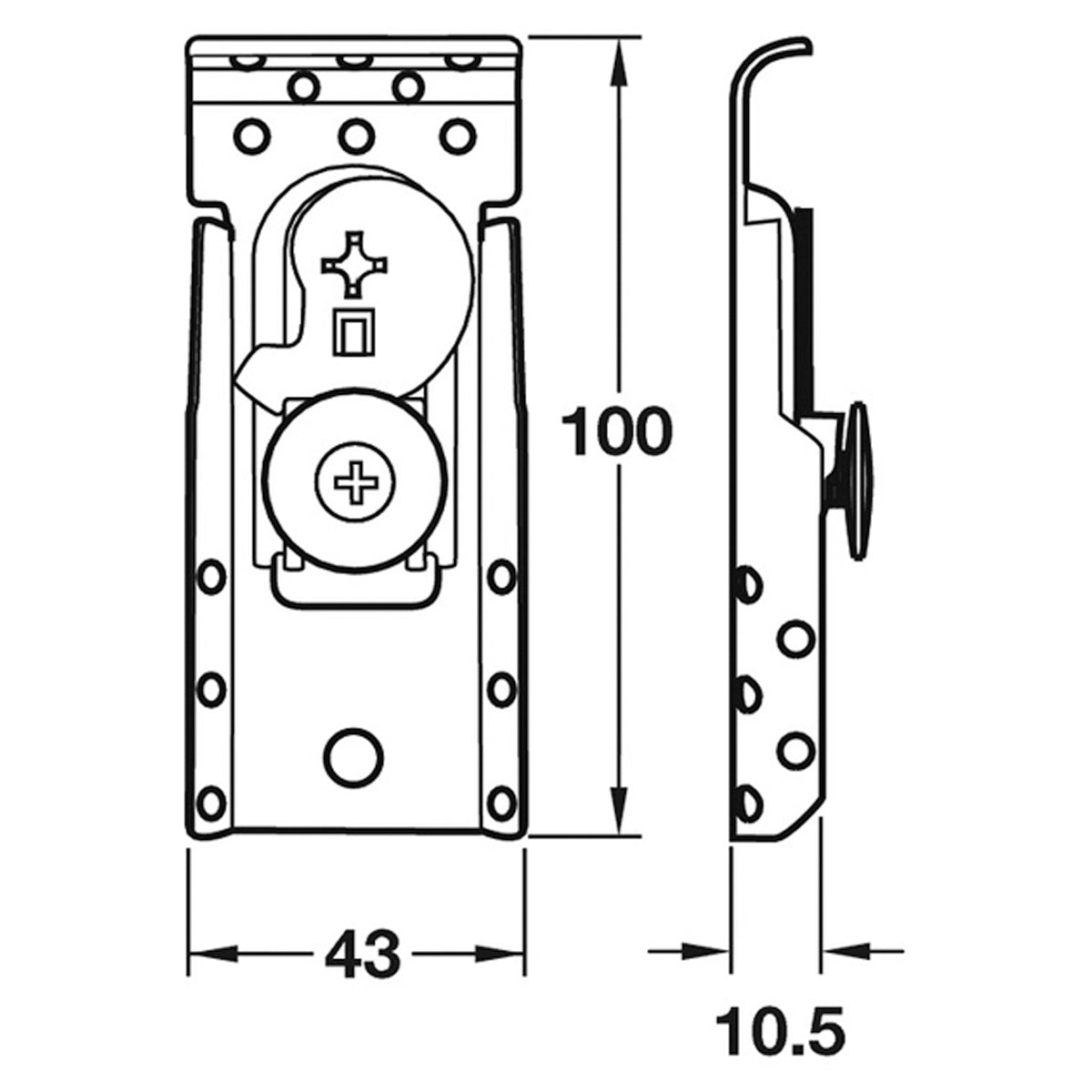 KOALA CONC CABINET HANGER 100x43 ZP