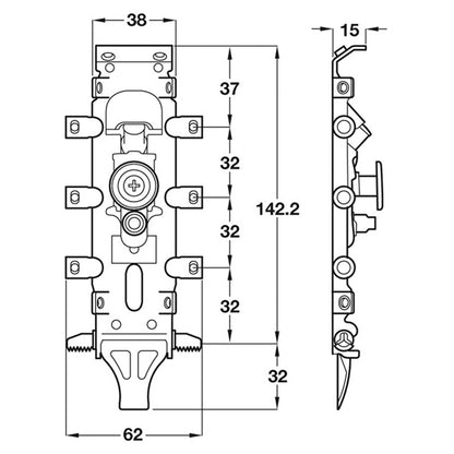 LIBRA H2 CONCEALED CABINET HANGER