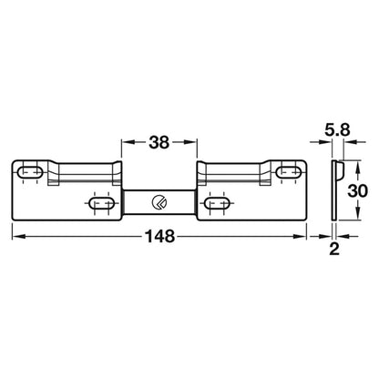 LIBRA WP1 DOUBLE WALL FIXING PLATE