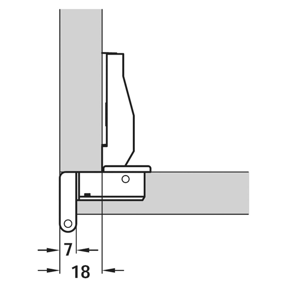 CONC 270deg HINGE OVL SCR