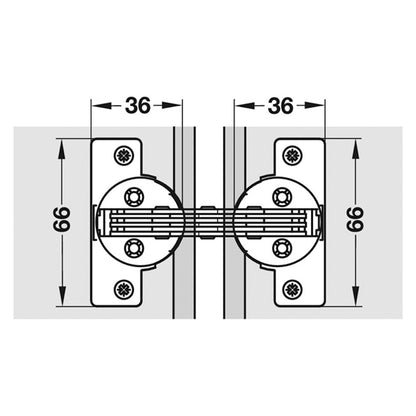 MITRE HINGE 120deg SCR D35 ZA/NP
