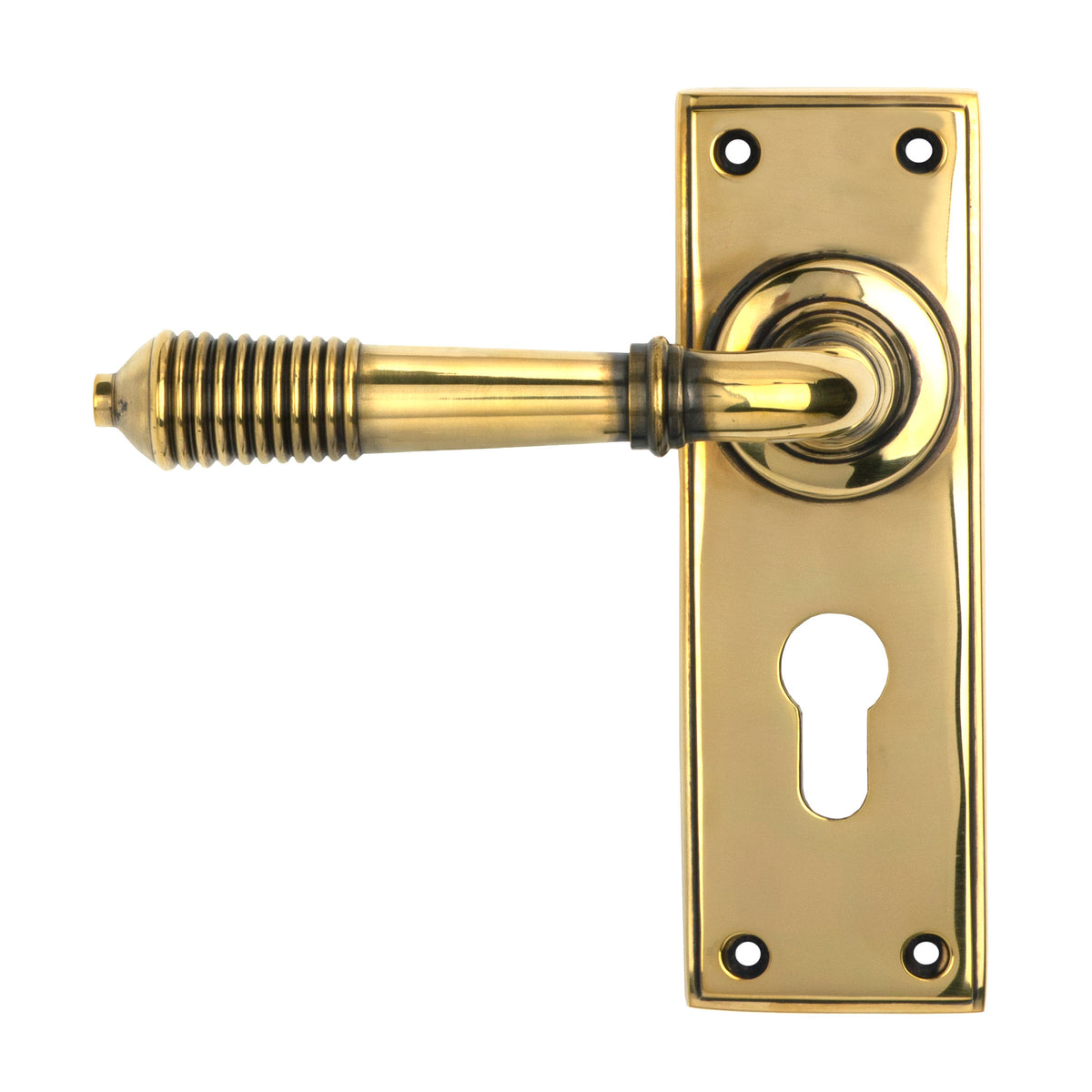 REEDED LEVER HANDLE EURO 123x152x70 AGBR - 33085 by MARCHES (ANVIL) ARCHITECTURAL HARDWARE
