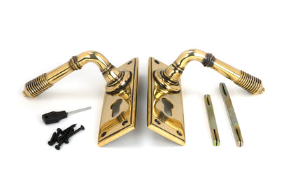 REEDED LEVER HANDLE EURO 123x152x70 AGBR - 33085 by MARCHES (ANVIL) ARCHITECTURAL HARDWARE