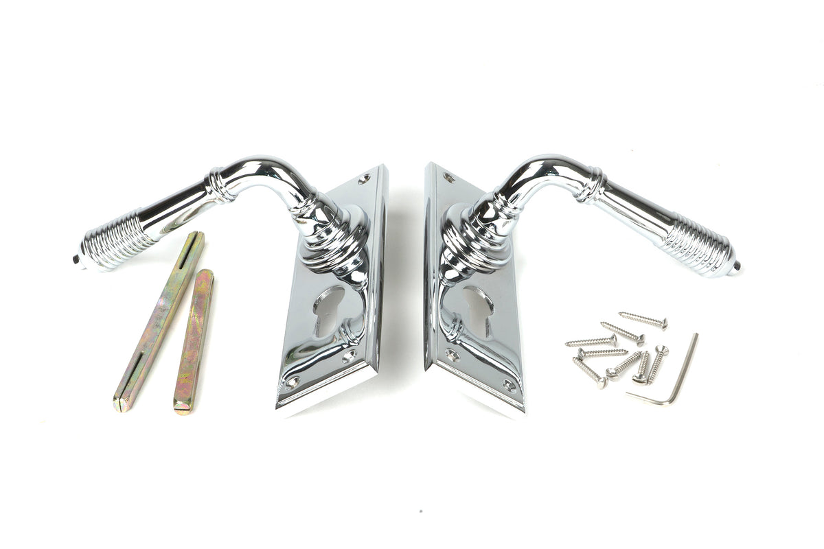 REEDED LEVER HANDLE EURO 123x152x70 PCP - 33309 by MARCHES (ANVIL) ARCHITECTURAL HARDWARE