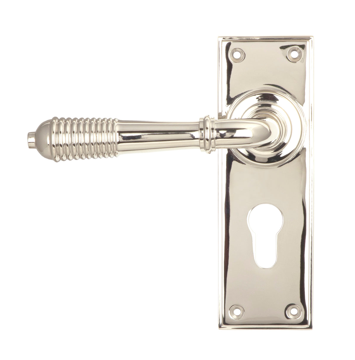 REEDED LEVER HANDLE EURO 123x152x70 PNP - 33327 by MARCHES (ANVIL) ARCHITECTURAL HARDWARE
