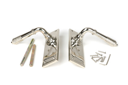 REEDED LEVER HANDLE EURO 123x152x70 PNP - 33327 by MARCHES (ANVIL) ARCHITECTURAL HARDWARE