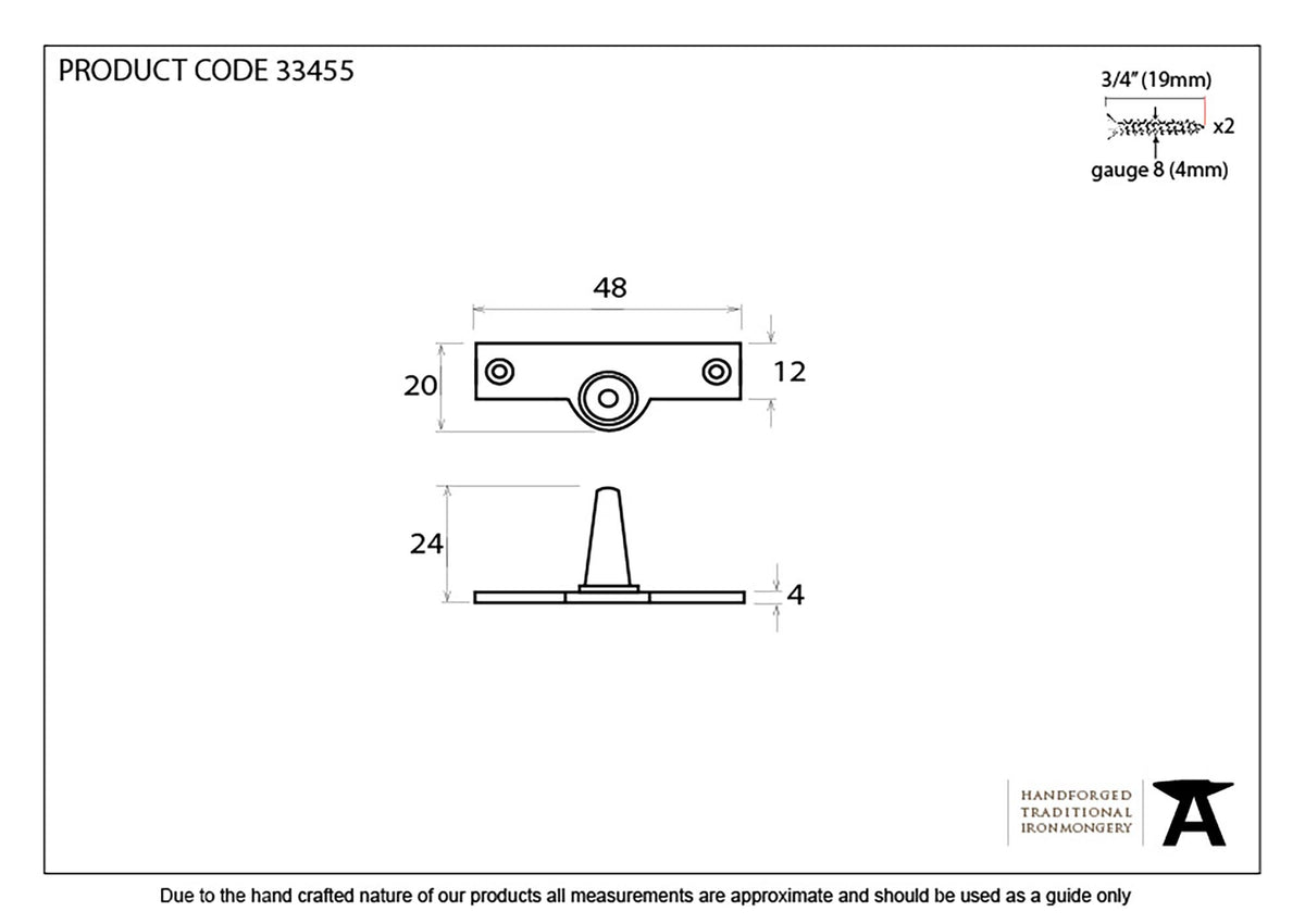 OFFSET STAY PIN 47x20x24 APW - 33455 by MARCHES (ANVIL) ARCHITECTURAL HARDWARE