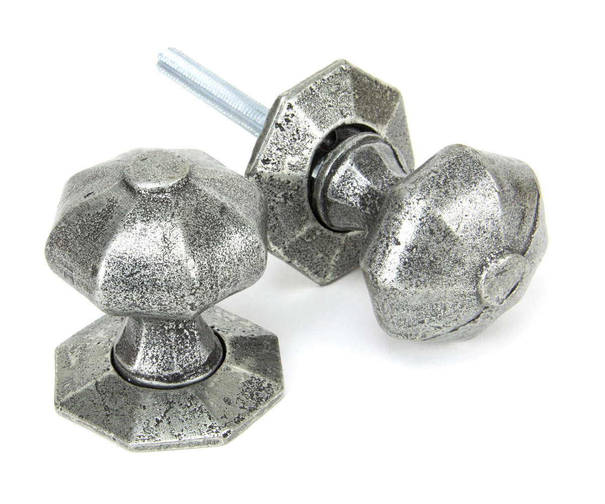 OCTAGONAL MORTICE RIM KNOB 54x66x57 PEW - 33643 by MARCHES (ANVIL) ARCHITECTURAL HARDWARE