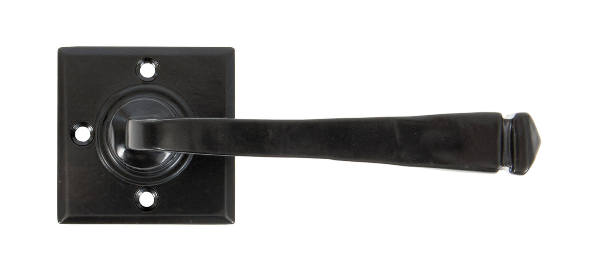 AVON LEVER HANDLE ON ROSE SPRUNG 52x118x63 BLK - 33873/S by MARCHES (ANVIL) ARCHITECTURAL HARDWARE
