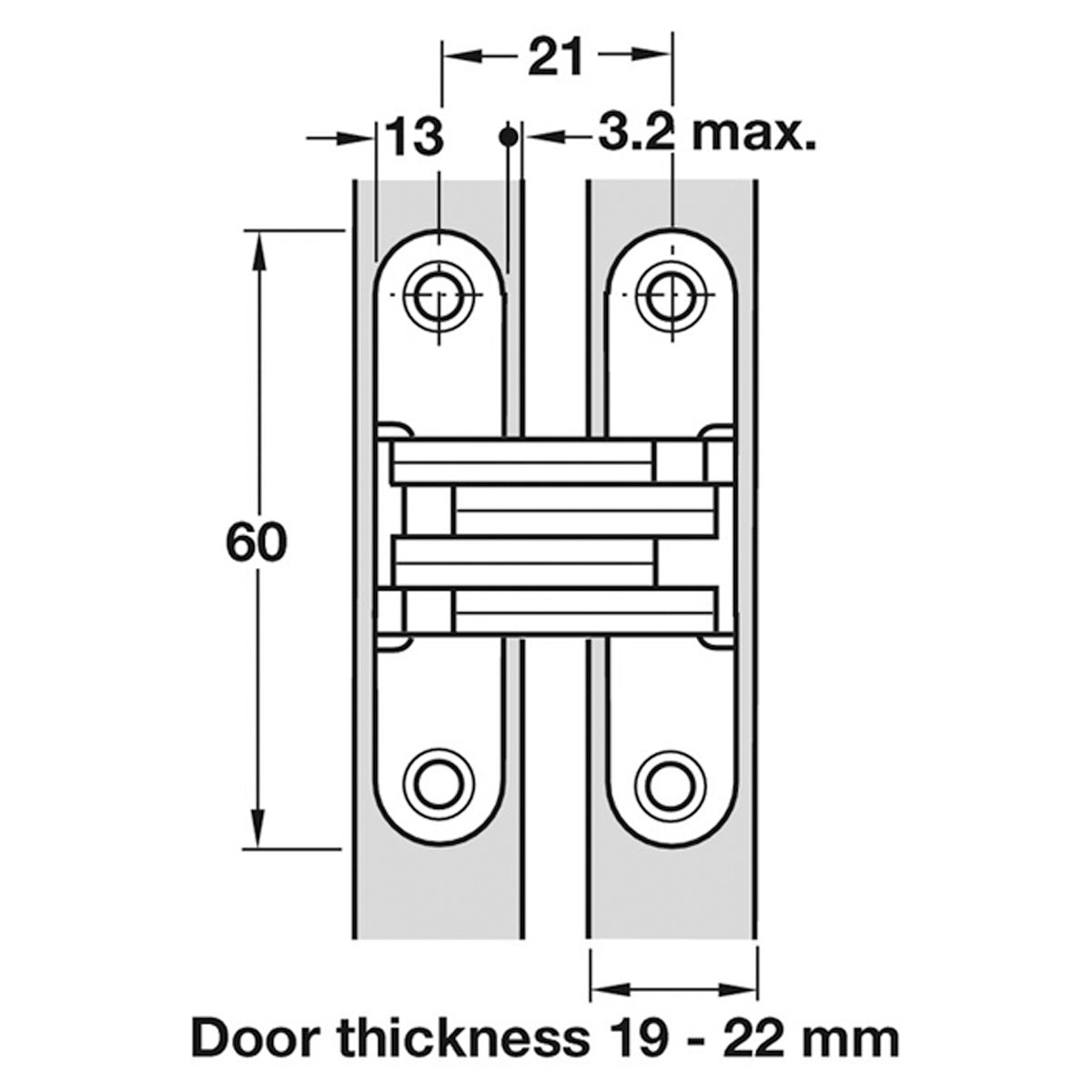 SOSS HINGE 204 19-22 ZA/NP-ST