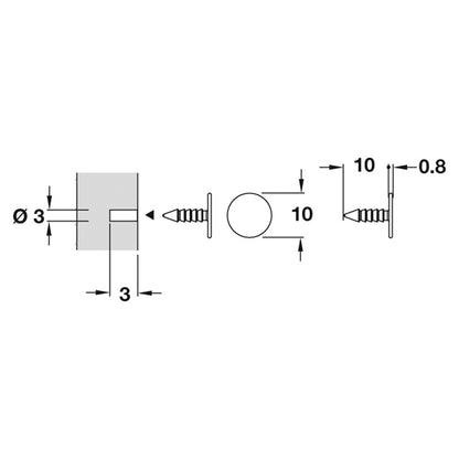 K PUSH+PLATE MAGNET PIN PLATE