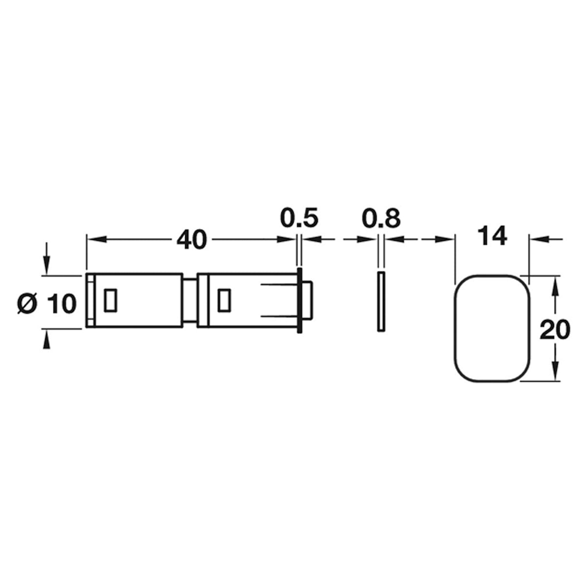 PUSH MAGNETIC ADD CATCH NO PIN