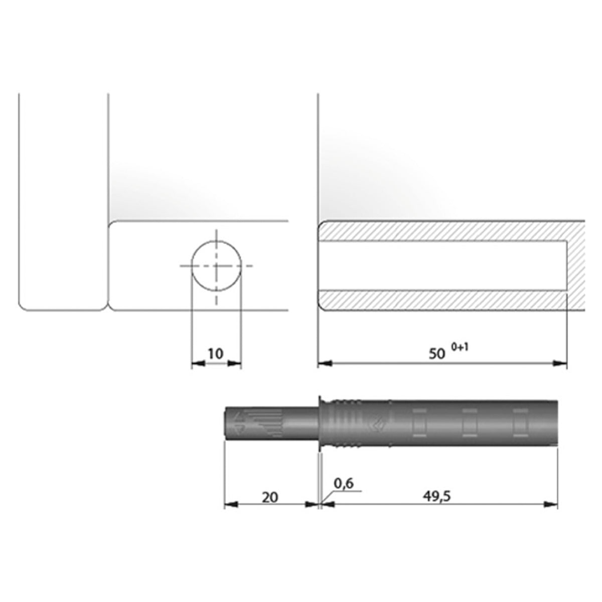 K PUSH TECH SHRT D10x50 BUFFER ANTH