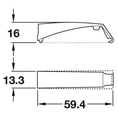 K PUSH TECH SHRT SURFACE MOUNT GRY