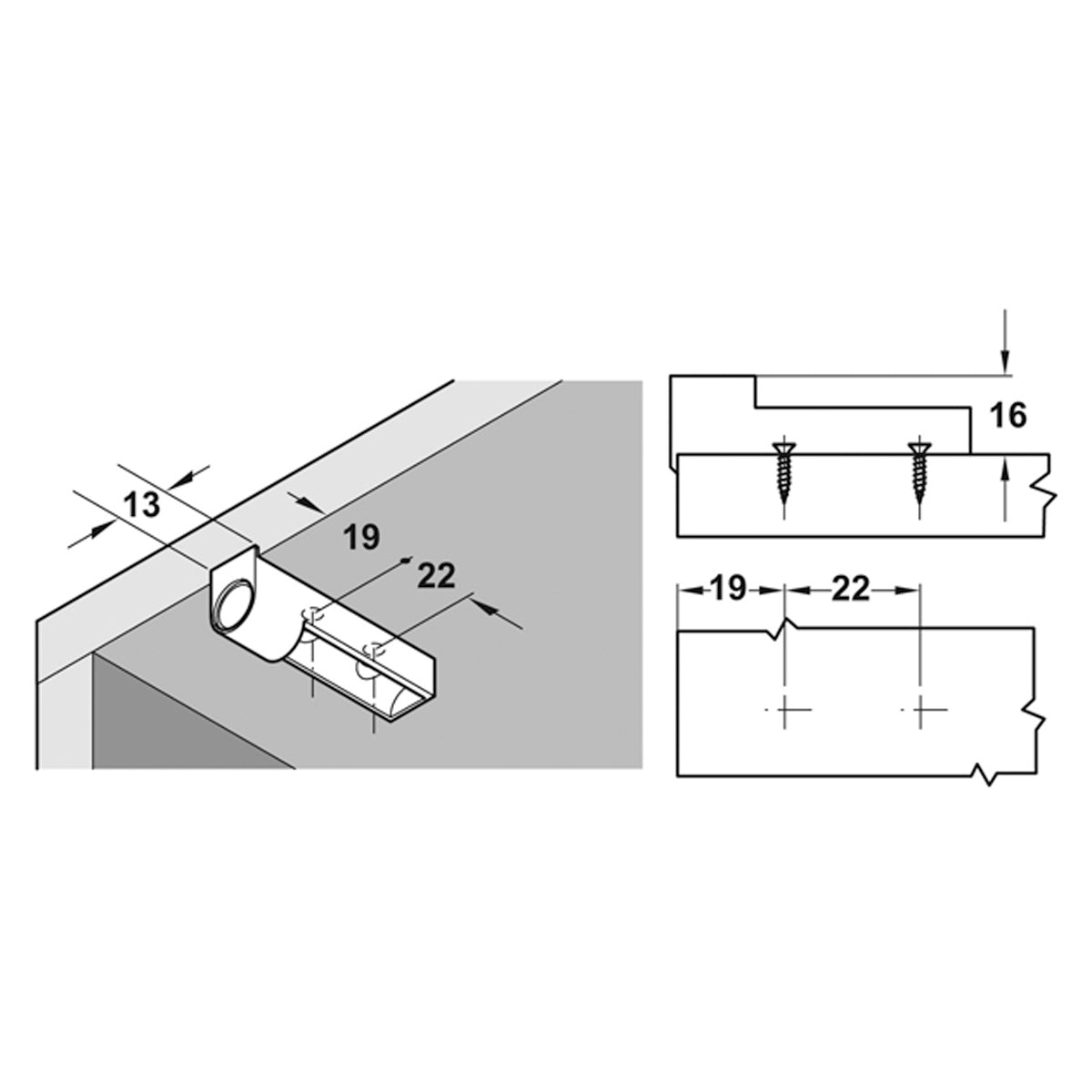 LINEAR ADAPTER HOUSING GRY