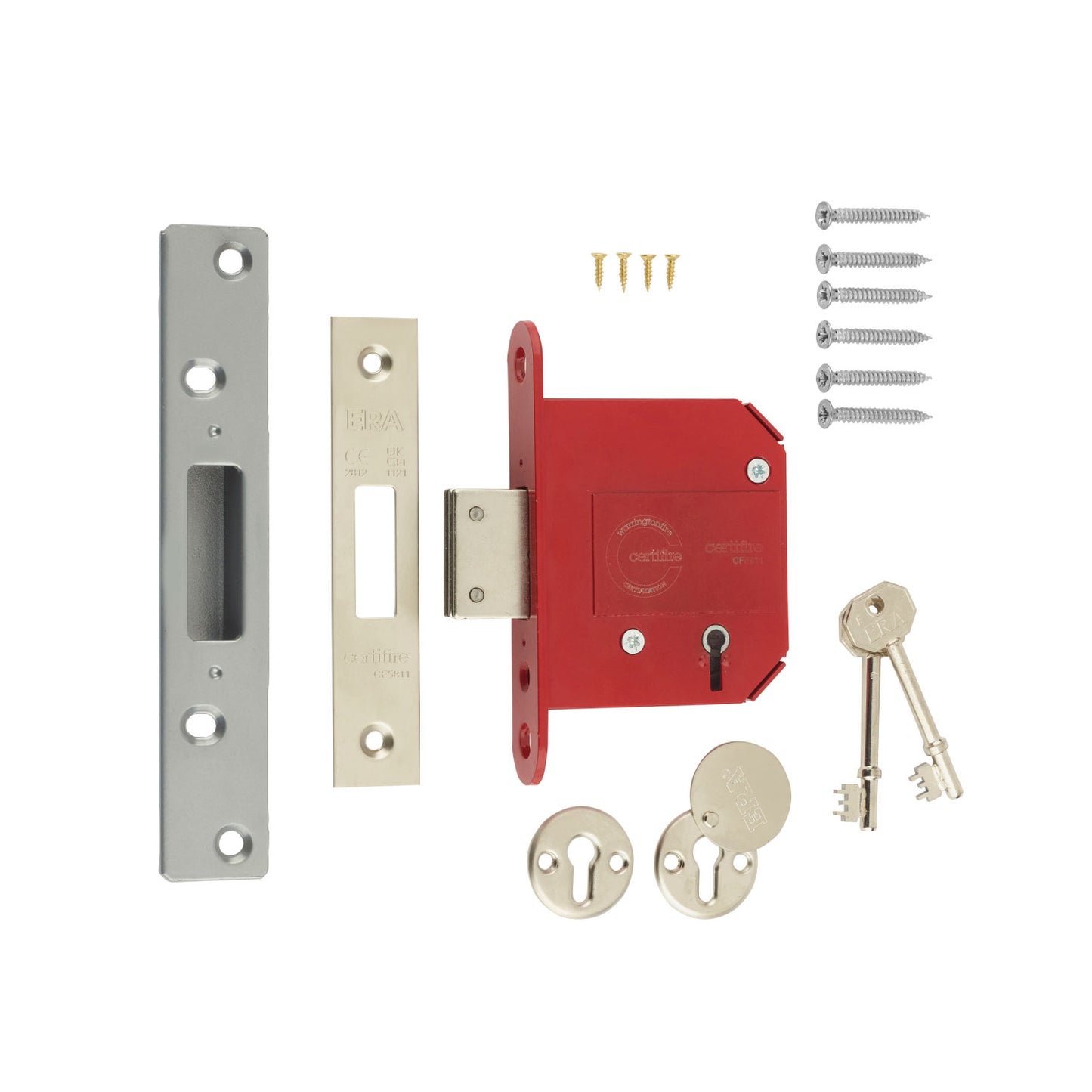 ERA Fortress 5 Lever Mortice Deadlock Keyed Alike 64mm Nickel Plated | DF26160TP