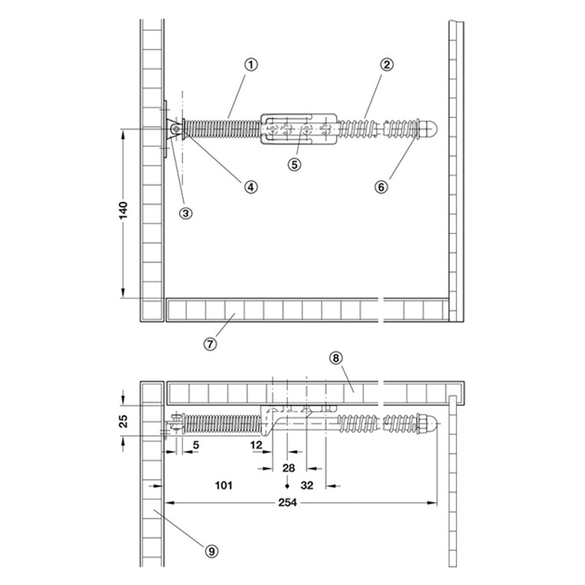 FLAP-EX HINGE 5KG 254 NP