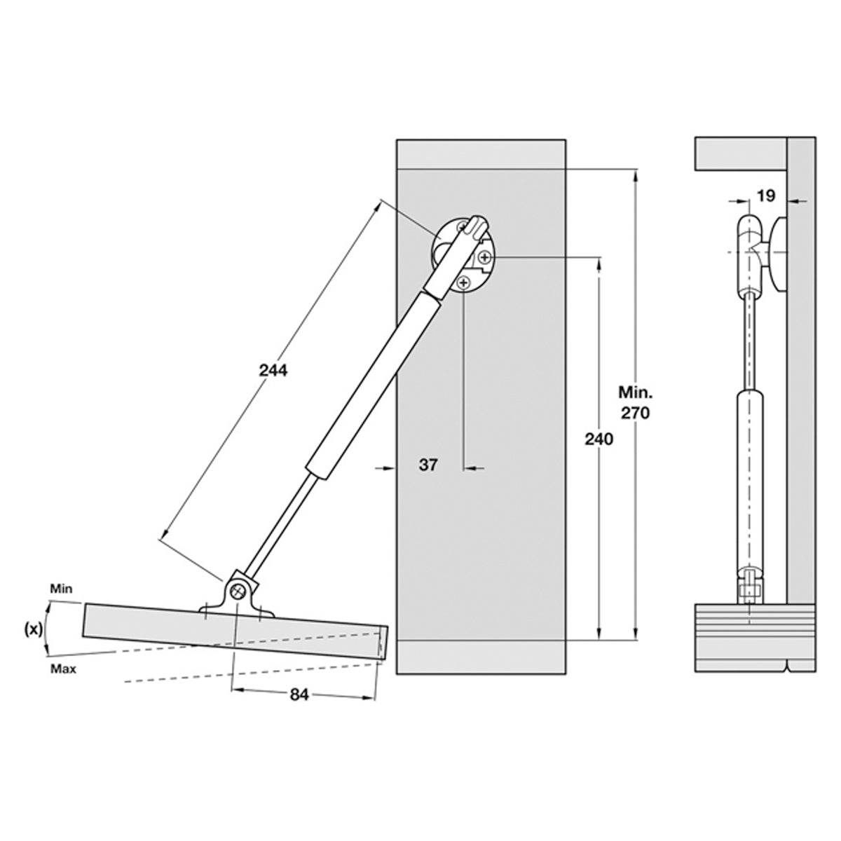 FLAP STAY AUTO OPEN DROP 244 NP