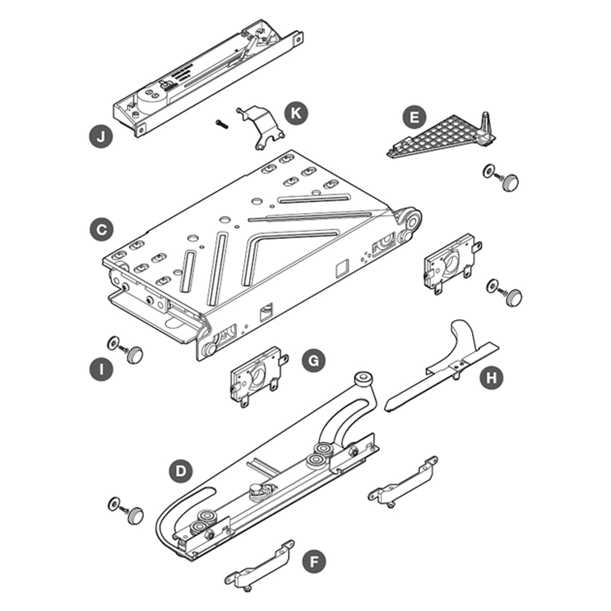 PS40 1DOOR FITTING SET RH