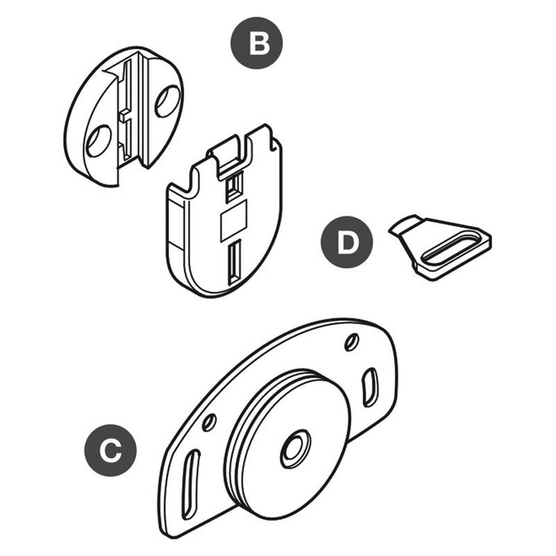 COMPLETE FITTING SET F 1 DOOR