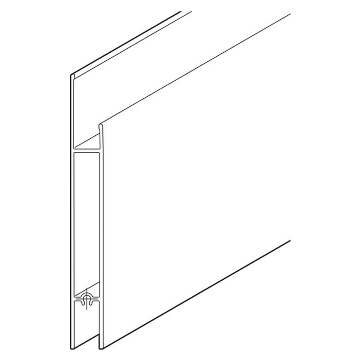 JP GLASS DOOR T/B PROFILE 2m WHI by HAFELE UK LTD
