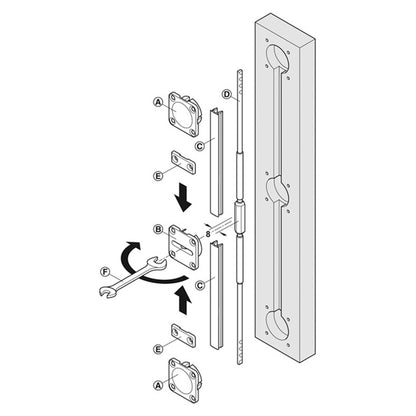 STRAIGHTENING SET WOODEN DOOR 2450