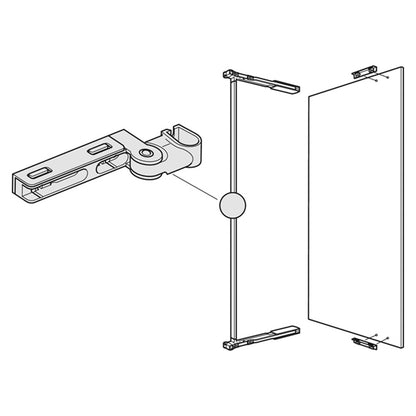 DOOR OPENING CENTRE HINGE ZA/SLV