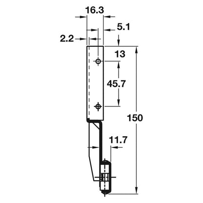 PIVOT SLIDE DOOR RUN 354 ST/BKZP