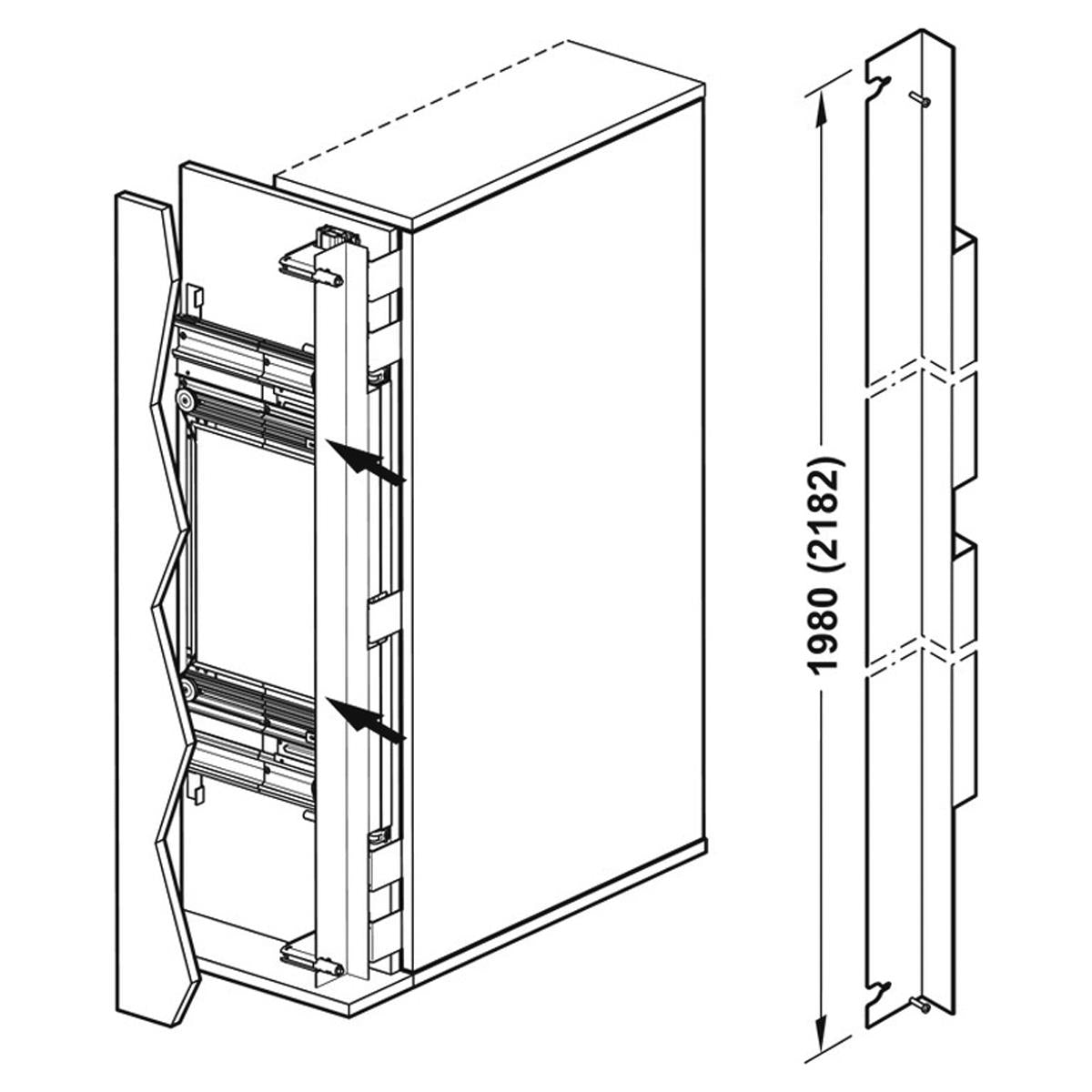 SLIDO FPARK72 60B PROFILE 2200-2700 by HAFELE UK LTD