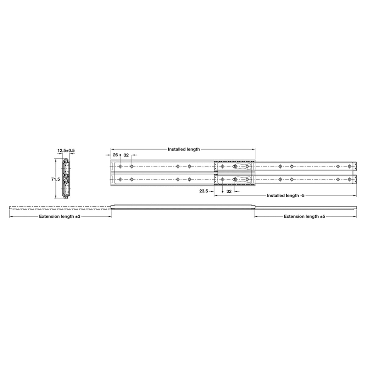 ACCURIDE6026 2WAY SE 90KG 400 BZP