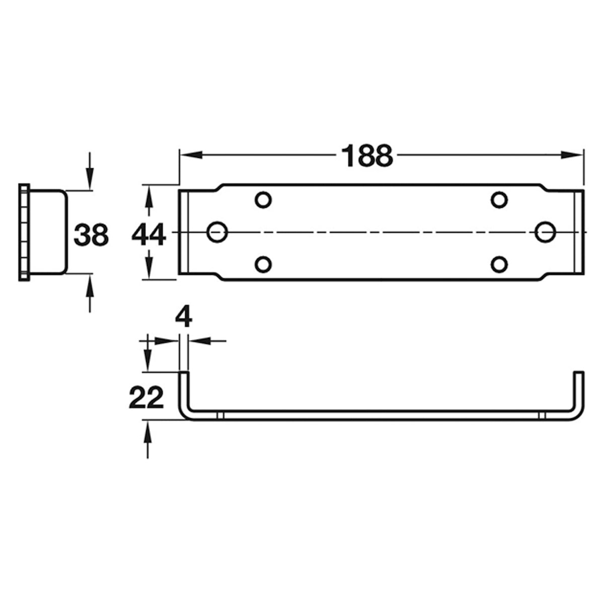 ACCURIDE0116 RECYCLING BRACKET GRY