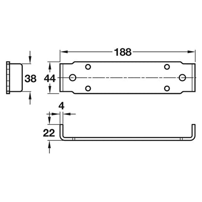 ACCURIDE0116 RECYCLING BRACKET GRY