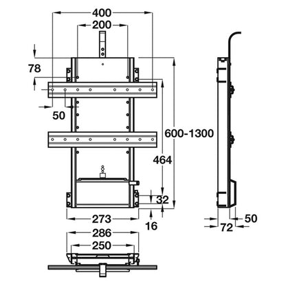 LED TV LIFT 3SEC 5-65KG 700 ST/BLK