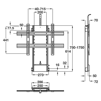 PLASMA+LCD TV LIFT 3SEC 750-1750