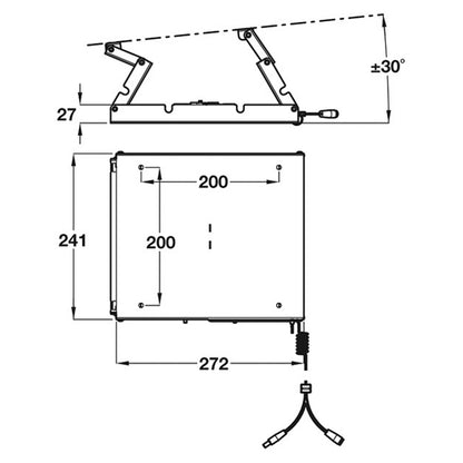TV LIFT SWIVEL BRACKET 700/750 BLK