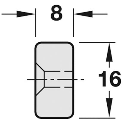GUIDE TRACK 285x16x8 PL/WHI