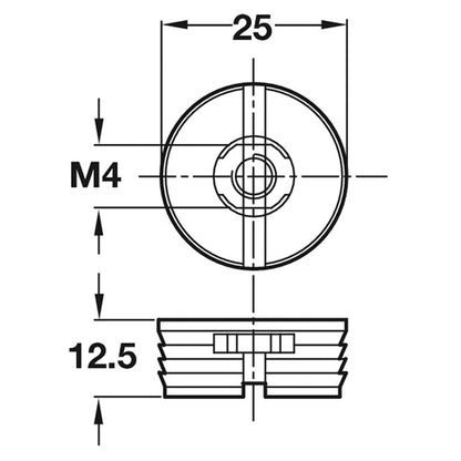 DRAWER FRONT ADJUSTER D25 PL/BLK