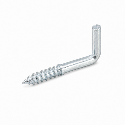 20mm zinc-plated screw-in dresser hook with square L-shaped return