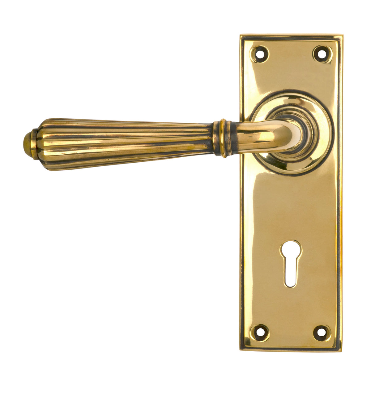 HINTON LEVER HANDLE+PLATE LOCK 128x152x72 AGBR - 45310 by MARCHES (ANVIL) ARCHITECTURAL HARDWARE