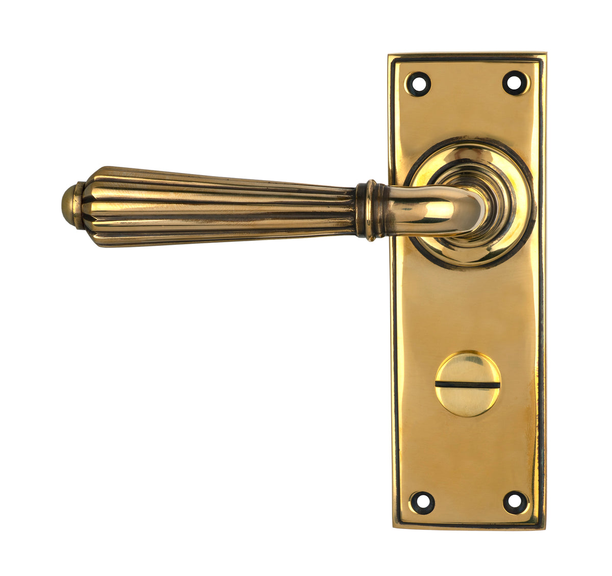 HINTON LEVER HANDLE+PLATE BATH 128x152x72 AGBR - 45312 by MARCHES (ANVIL) ARCHITECTURAL HARDWARE