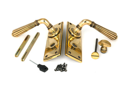HINTON LEVER HANDLE+PLATE BATH 128x152x72 AGBR - 45312 by MARCHES (ANVIL) ARCHITECTURAL HARDWARE