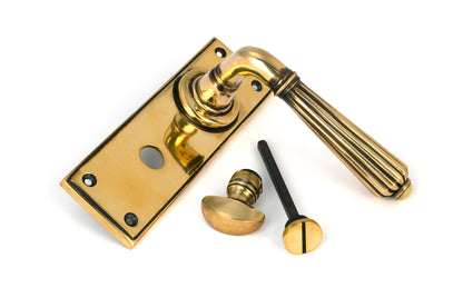HINTON LEVER HANDLE+PLATE BATH 128x152x72 AGBR - 45312 by MARCHES (ANVIL) ARCHITECTURAL HARDWARE