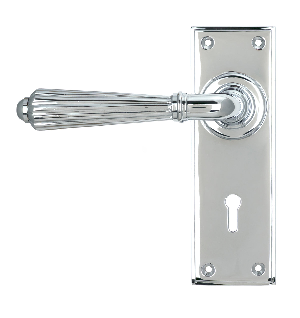 HINTON LEVER HANDLE+PLATE LOCK 128x152x72 PCP - 45316 by MARCHES (ANVIL) ARCHITECTURAL HARDWARE
