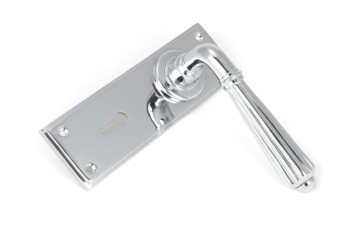 HINTON LEVER HANDLE+PLATE LOCK 128x152x72 PCP - 45316 by MARCHES (ANVIL) ARCHITECTURAL HARDWARE