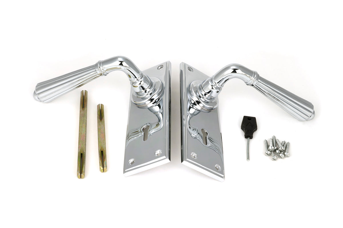 HINTON LEVER HANDLE+PLATE LOCK 128x152x72 PCP - 45316 by MARCHES (ANVIL) ARCHITECTURAL HARDWARE
