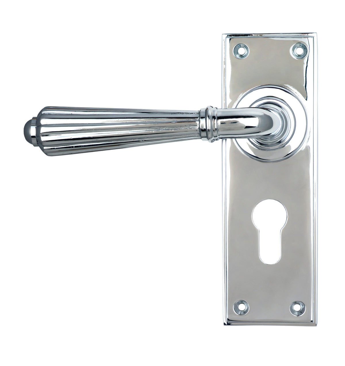 HINTON LEVER HANDLE+PLATE EURO 128x152x72 PCP - 45319 by MARCHES (ANVIL) ARCHITECTURAL HARDWARE