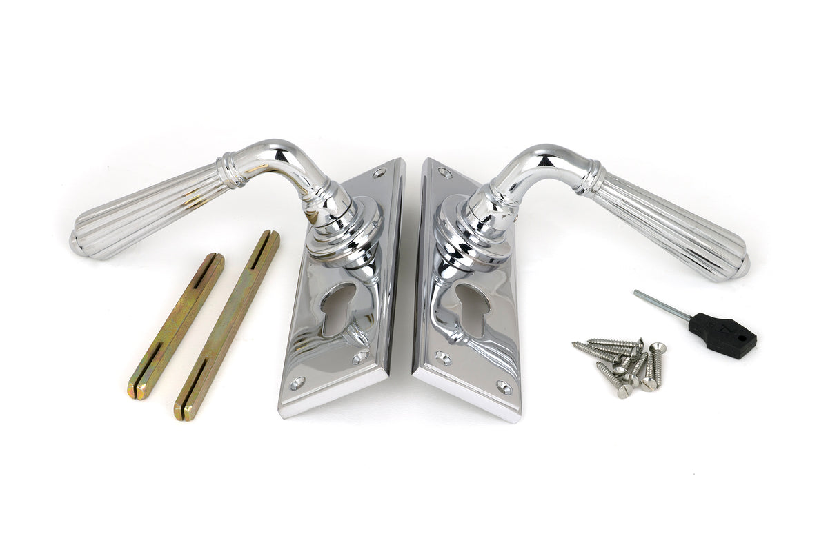 HINTON LEVER HANDLE+PLATE EURO 128x152x72 PCP - 45319 by MARCHES (ANVIL) ARCHITECTURAL HARDWARE