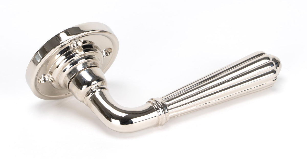 HINTON LEVER HANDLE+PLATE SPRUNG 60x128x70 PNP - 45321 by MARCHES (ANVIL) ARCHITECTURAL HARDWARE